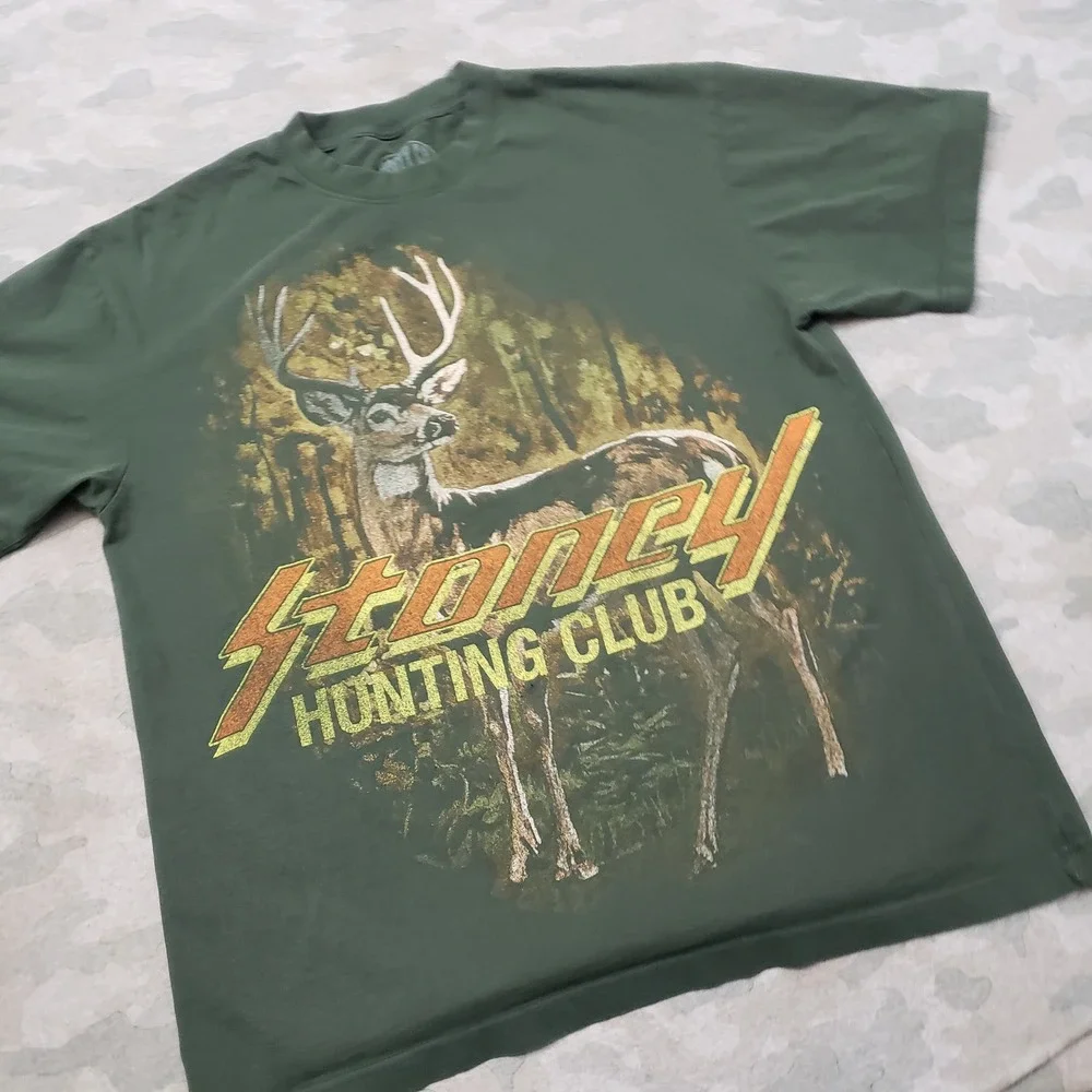 Post Malone Shirt Mens Large Green Club Big Ass Stadium Tour Short Sleeve
